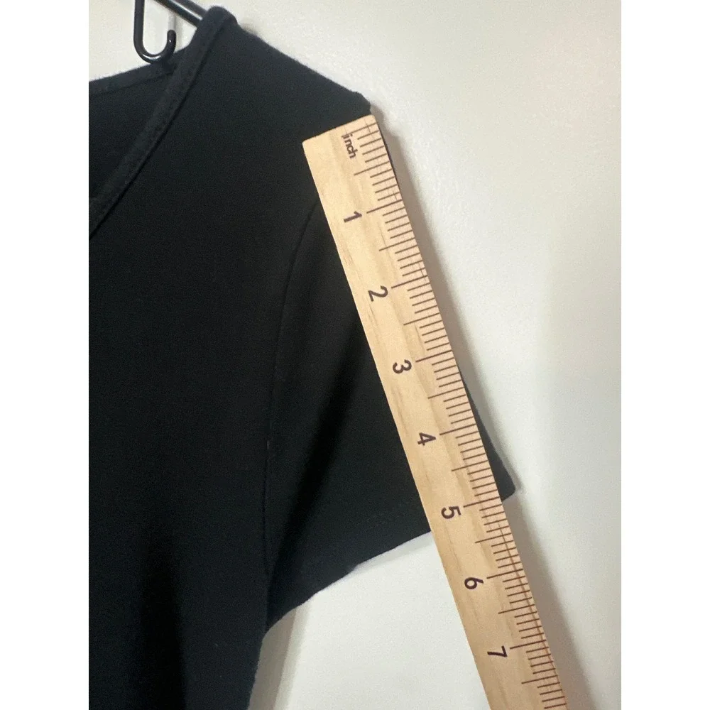 Isabel Maternity Ingrid & Isabel Black Ruched Bodycon Dress Short Sleeve Size M